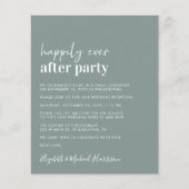 予算QRコードセージ緑の結婚式受付招待状 (正面)