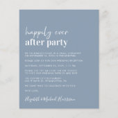 予算QRコードダスティブルーウェディングレセプション招待状 (正面)