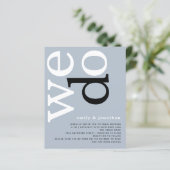 予算QRコードダスティブルー文字結婚式 (スタンド正面)