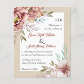 予算QRコードテラコッタ結婚式招待状 (正面)