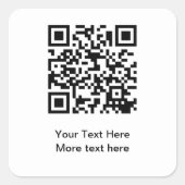 予算QRコードビッグインフォメーションステッカーラベル スクエアシール (正面)