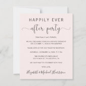 予算QRコードピンクウェディングレセプション招待状 (正面)