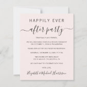 予算QRコードピンクウェディングレセプトイオン招待状 (正面)