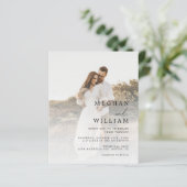 予算QRコードフォト結婚式招待状 (スタンド正面)