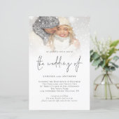 予算QRコードフォト結婚式招待状 (スタンド正面)