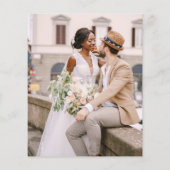 予算QRコードフォトRSVPの結婚Webサイト チラシ (裏面)