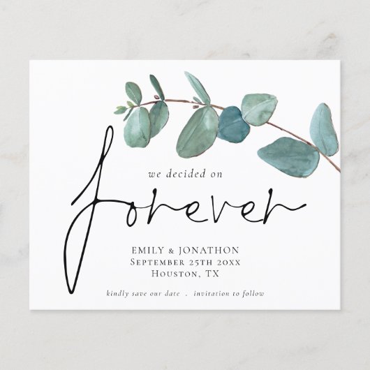 予算QRコードフォーエバーユーカリ救日付 (正面)