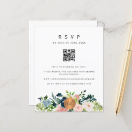 予算QRコードフローラエレガント招待RSVP