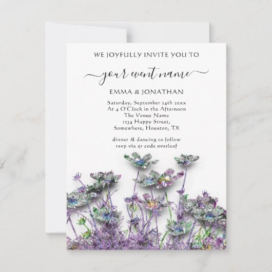 予算QRコードフローラメドーパープル (正面)