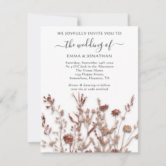 予算QRコードフローラメドーホワイトローズ (正面)