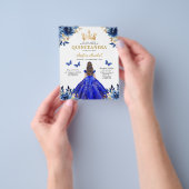 予算QRコードフローラ王室のブルーキンセアニェラ チラシ (手)