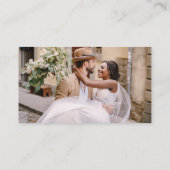 予算QRコードミニマリストRSVPの結婚ウェブサイト エンクロージャーカード (裏面)