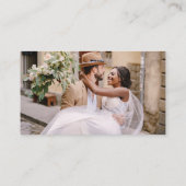 予算QRコードミニマリストRSVPの結婚ウェブサイト エンクロージャーカード (裏面)