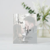 予算QRコード写真結婚式招待状 (スタンド正面)