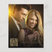 予算QRコード写真結婚式招待状 チラシ (裏面)