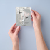 予算QRコード写真結婚式招待状 チラシ (手)