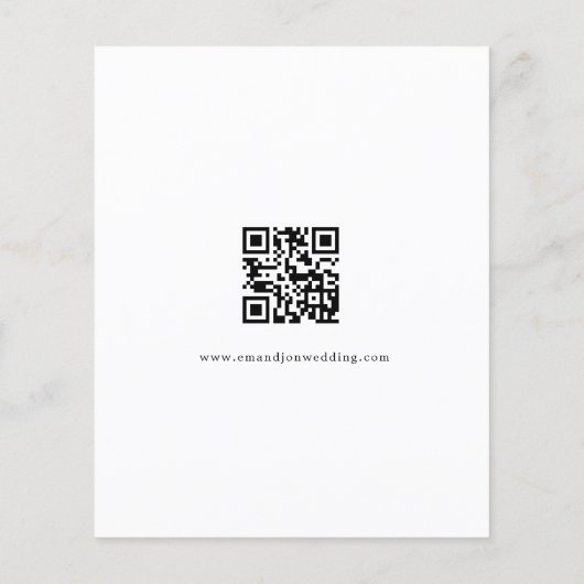 予算QRコード待ち結婚式保存日付 (裏面)