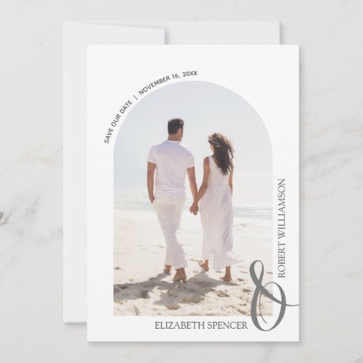 予算QRコード結婚の写真日付の保存 セーブザデート (正面)