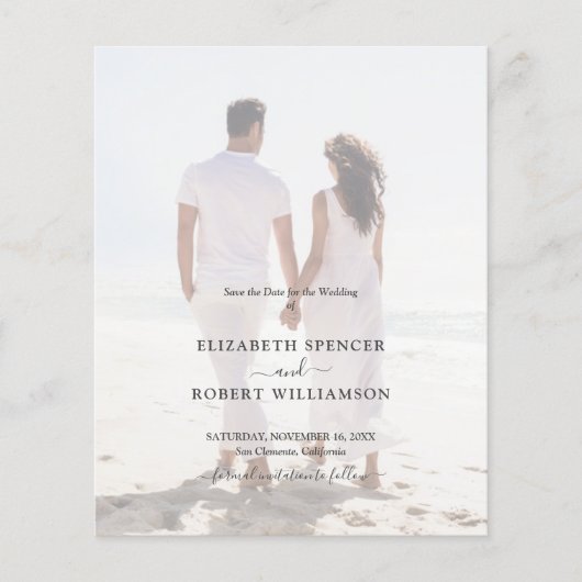 予算QRコード結婚の写真日付の保存 チラシ (正面)