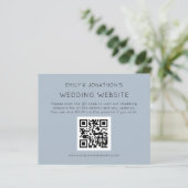 予算QRコード結婚のWebサイトブルーEncl (スタンド正面)