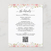 予算QRコード詳細ピンクローゼウェディング招待 (裏面)