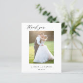 予算QRコード2写真結婚のサンキューカード (スタンド正面)