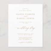 予算QRコード4フォトコラージュ結婚式招待状 (正面)