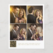 予算QRコード4フォトコラージュ結婚式招待状 チラシ (裏面)