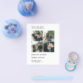 予算QRコード4写真ウェディング日付を保存 チラシ (シングル)