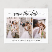 予算QRコード – 日付3の写真をモダン保存 (正面)