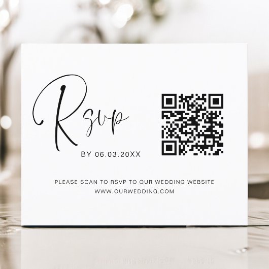予算QRコードRSVPの結婚Webサイト