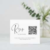 予算QRコードRSVPの結婚Webサイト (スタンド正面)