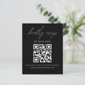予算QRコードRSVPミニマリスト結婚のウェブサイト (スタンド正面)