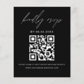 予算QRコードRSVPミニマリスト結婚のウェブサイト (正面)