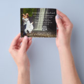 予算qrコードrsvp写真結婚式招待状 チラシ (手)