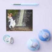 予算qrコードrsvp写真結婚式招待状 チラシ (シングル)