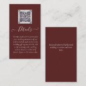 予算QRスキャンコードイベント詳細エンクロージャ エンクロージャーカード (正面/裏面)