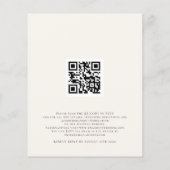 予算QRセージEucalyptusクリームウェディング招待 (裏面)