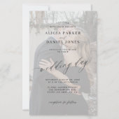 予算QRフォトオーバーレイモダン結婚式招待状 (正面)