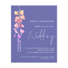 予算QRユーカリプトゥスペリウィンクル結婚式の招待