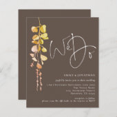 予算QRユーカリ私たち自然ウェディング招待する (正面/裏面)