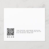 予算QR CODEスクリプト結婚式の日付を保存 (裏面)