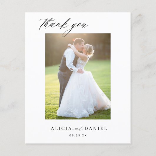 予算QR CODE 2写真結婚の感謝していあなた チラシ (正面)