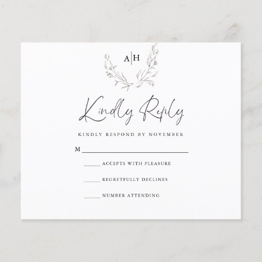 予算RSVPカード チラシ (正面)