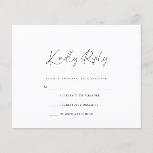 予算RSVPカード チラシ (正面)