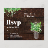 予算RSVP 素朴 Ferns Greenery Trends 結婚's (正面)
