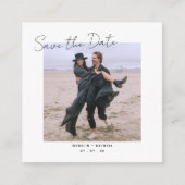 予算RSVP QRコードフォト詳細結婚ズカード エンクロージャーカード (正面)