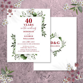 予算Ruby 40th結婚周年記念フローラ招待状