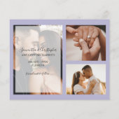 予算Save the Date Purpleフローラ写真結婚's (裏面)