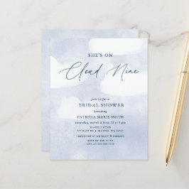 予算She is on Cloud Nineブライダルシャワー招待状